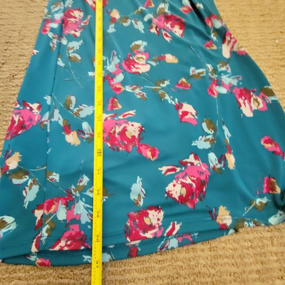 TALBOTS S curvy draped floral professional dress modest - Picture 5 of 13